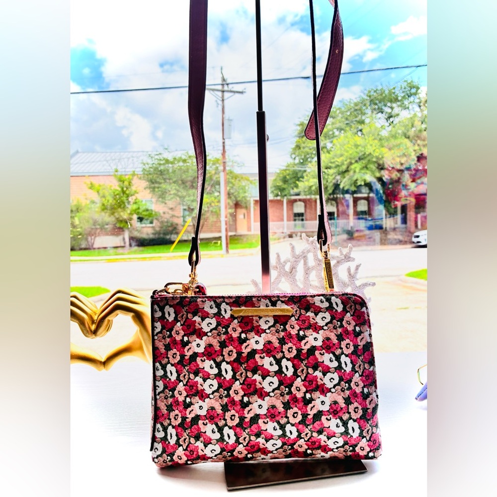 Steve Madden Pink and Red Floral Crossbody Bag